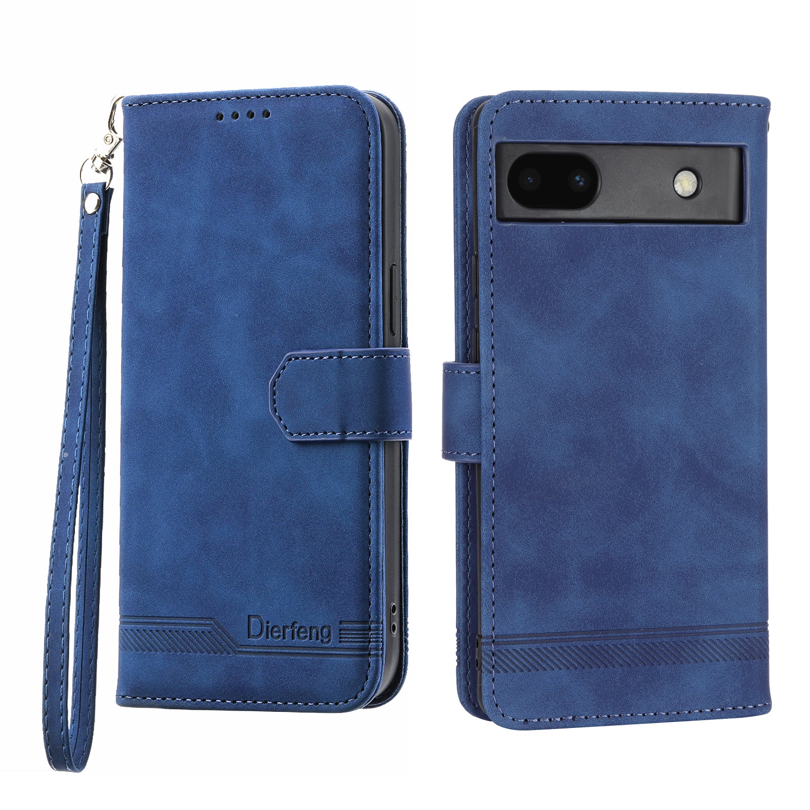 DIERFENG Anti-drop PU Leather Phone Case for Google Pixel 6a DF-03 Lines Imprinted Scratch-resistant Phone Cover Stand Wallet DIERFENG Anti-drop PU Leather Phone Case for Google Pixel 6a DF-03 Lines Imprinted Scratch-resistant Phone Cover Stand Wallet